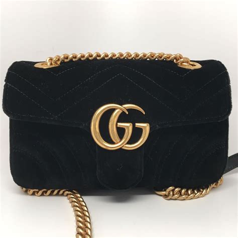 gucci black velvet shoulder bag|Gucci marmont velvet mini bag.